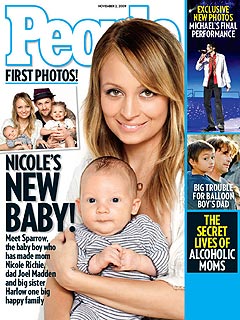 Николь Ричи с новорожденным сыном для журнала People