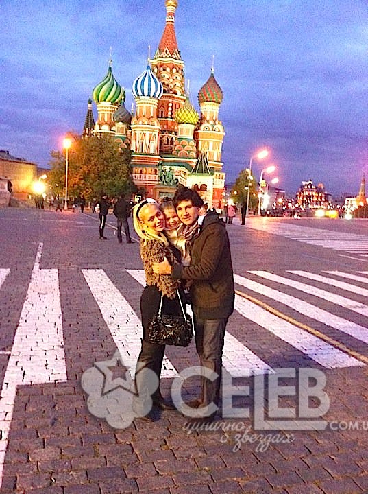 Авраам Руссо с женой и дочерью в Москве