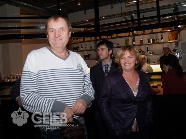 Владимир Бебешко и Саша Белина на открытии ресторана СтейкХаус