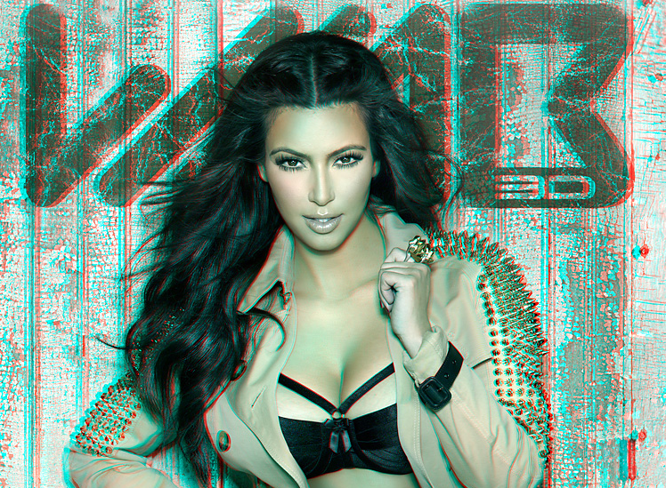 Ким Кардашьян в 3D для журнала WMB (ФОТО)